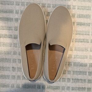 Rothy's Men's Beige Slip-On Loafers